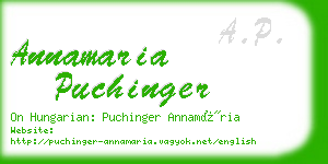 annamaria puchinger business card